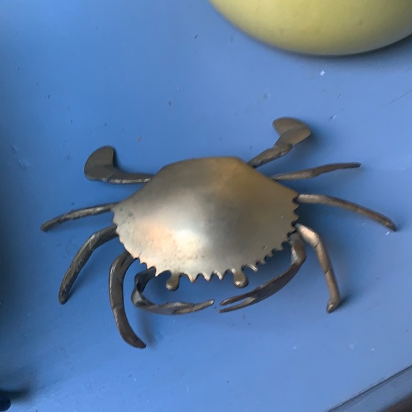 brass Other - Vintage brass crab shell opens